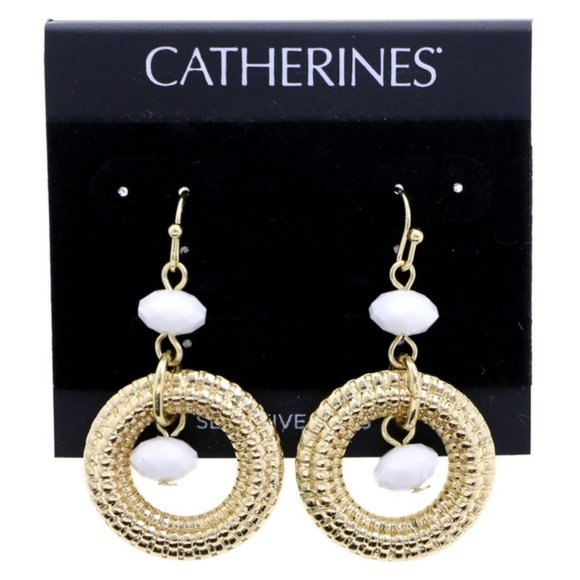 Catherines Jewelry - 3/$20 Catherines gold and white fashion dangles